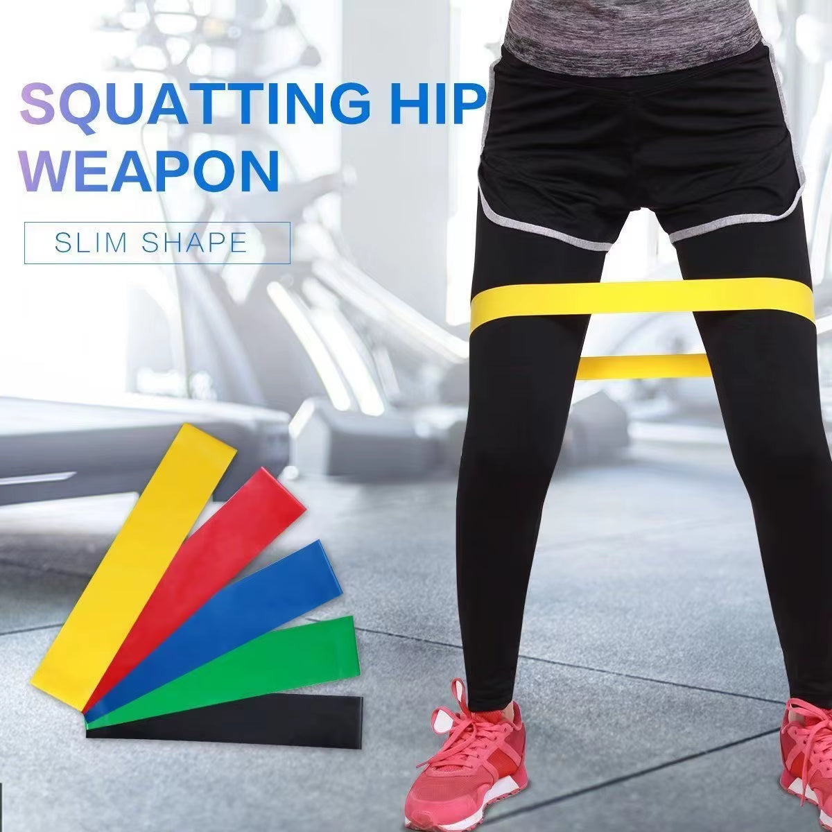 Cross-Border Dedicated Yoga Latex Tension Ring Elastic Band Thin Legs Hip Lift Resistance Band Bodybuilding Tension Band Flat