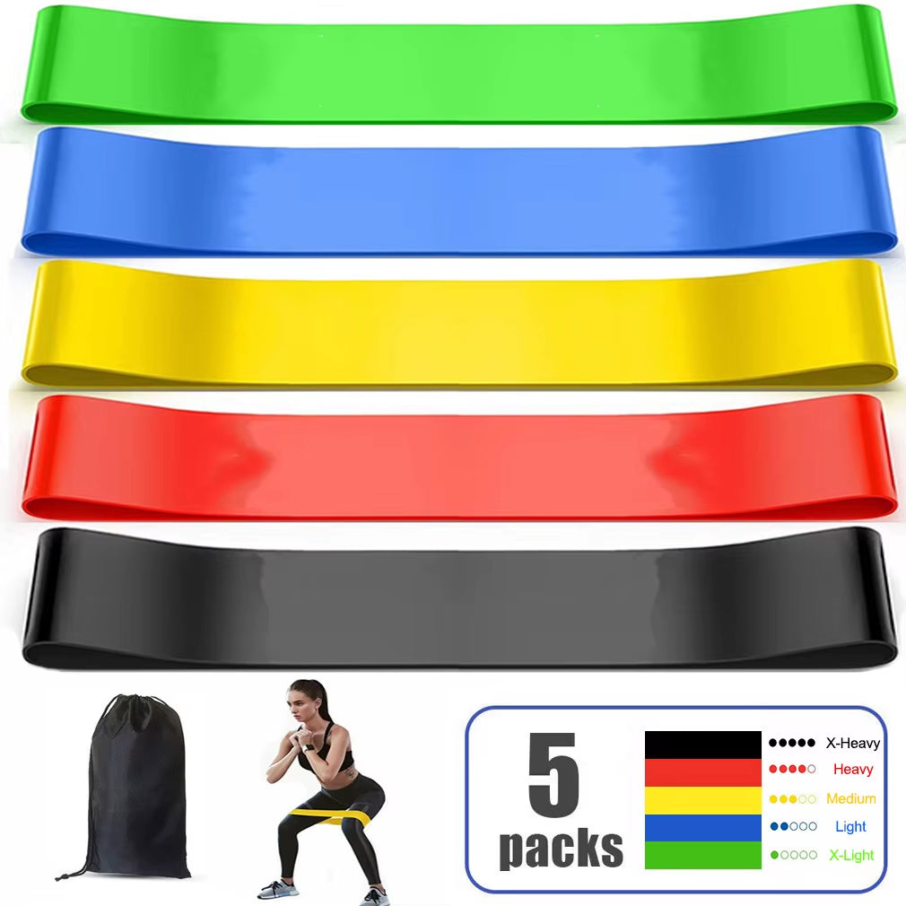 Cross-Border Dedicated Yoga Latex Tension Ring Elastic Band Thin Legs Hip Lift Resistance Band Bodybuilding Tension Band Flat